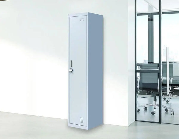 4-Digit Combination Lock One-Door Office Gym Shed Clothing Locker Cabinet Grey Deals499