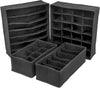 4 Pack Foldable Drawer Dividers Storage Boxes (Black) from Deals499 at Deals499
