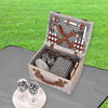 4 Person Picnic Basket Baskets Set Outdoor Blanket Deluxe Wicker Gift Storage Deals499