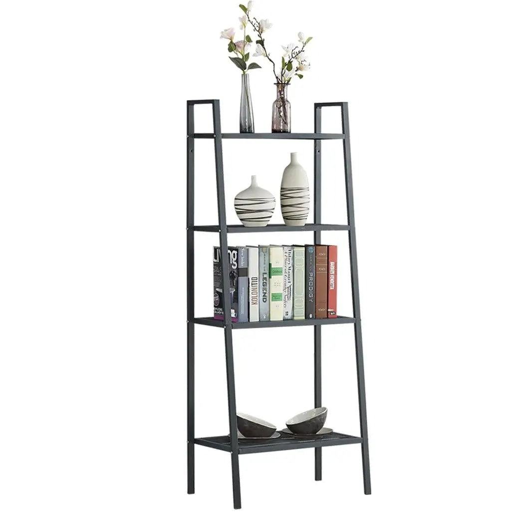 4 Tier Ladder Shelf Unit Bookshelf Bookcase Book Storage Display Rack Stand Deals499