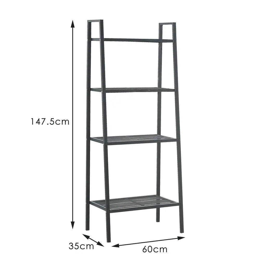4 Tier Ladder Shelf Unit Bookshelf Bookcase Book Storage Display Rack Stand Deals499