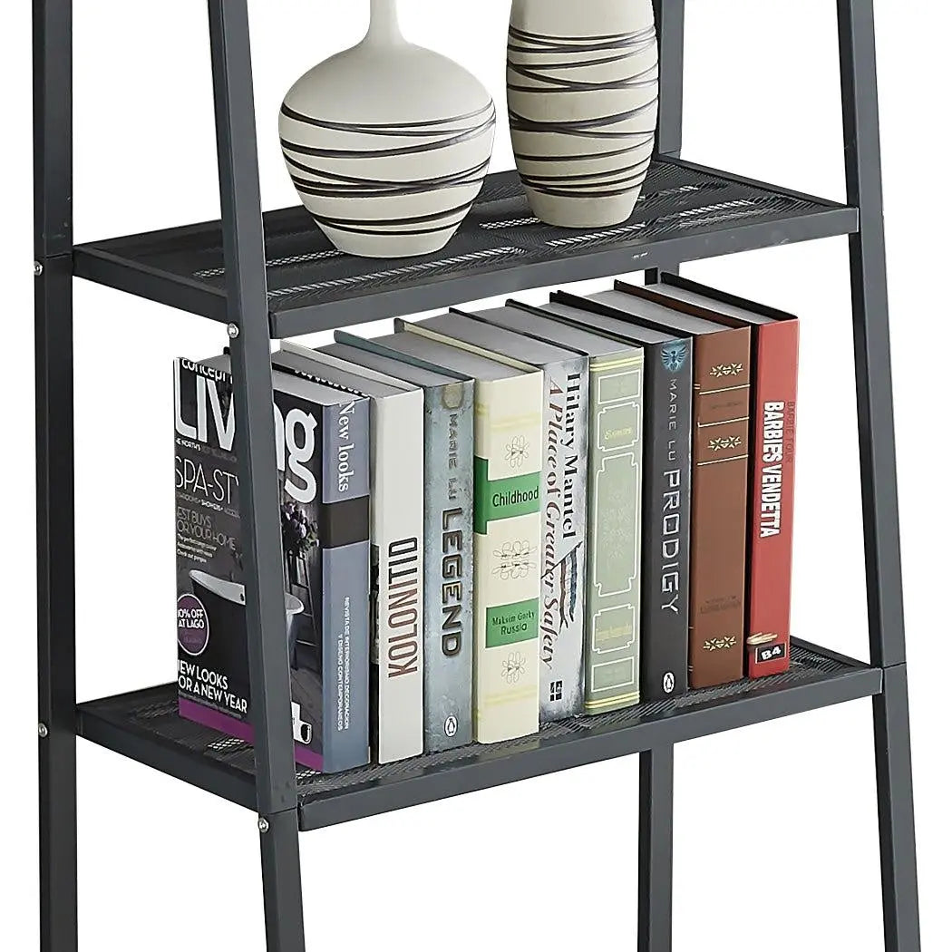 4 Tier Ladder Shelf Unit Bookshelf Bookcase Book Storage Display Rack Stand Deals499