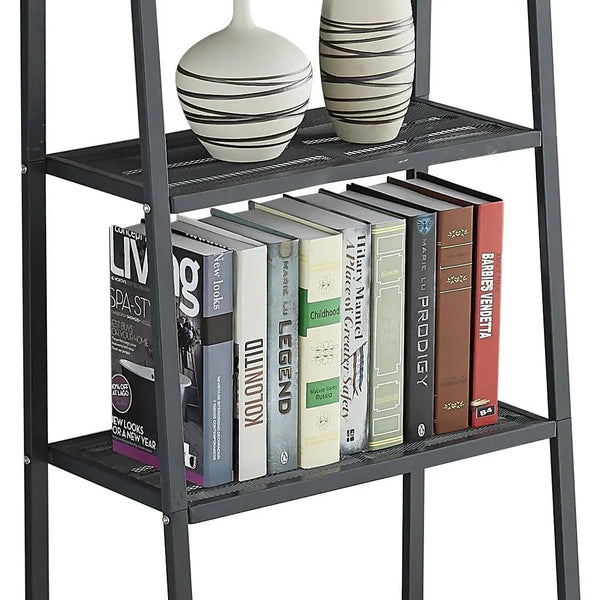 4 Tier Ladder Shelf Unit Bookshelf Bookcase Book Storage Display Rack Stand Deals499