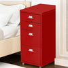 4 Tiers Steel Orgainer Metal File Cabinet With Drawers Office Furniture Red Deals499