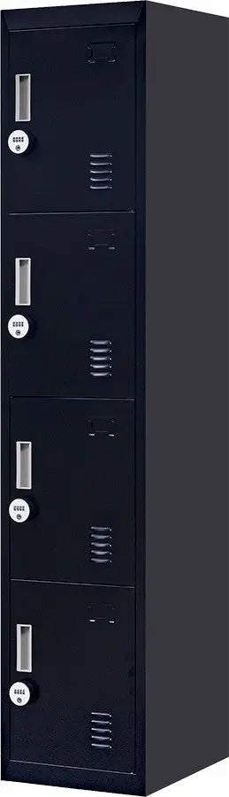 4-digit Combination Lock 4 Door Locker for Office Gym Black Deals499