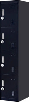 4-digit Combination Lock 4 Door Locker for Office Gym Black Deals499