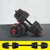 40KG 2-in-1 Dumbbell Barbell Set Adjustable Dumbbells Weights Home Gym Fitness Deals499