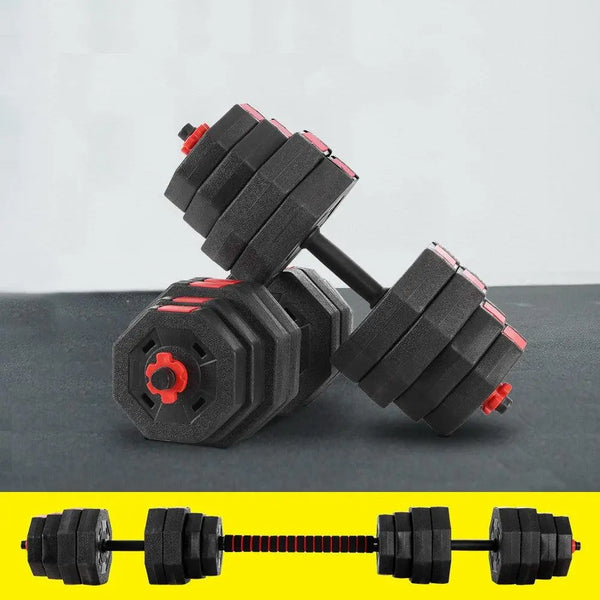 40KG 2-in-1 Dumbbell Barbell Set Adjustable Dumbbells Weights Home Gym Fitness Deals499