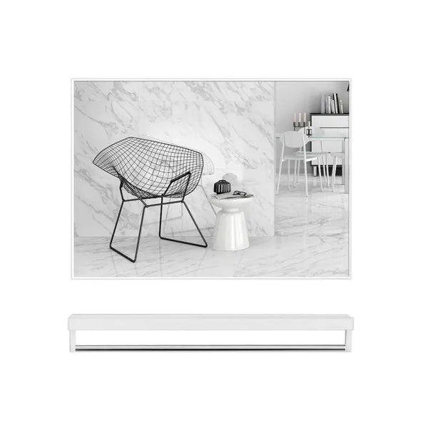 40x50cm White Rectangle Wall Bathroom Mirror Bathroom Holder Vanity Mirror Corner Decorative Mirrors Deals499