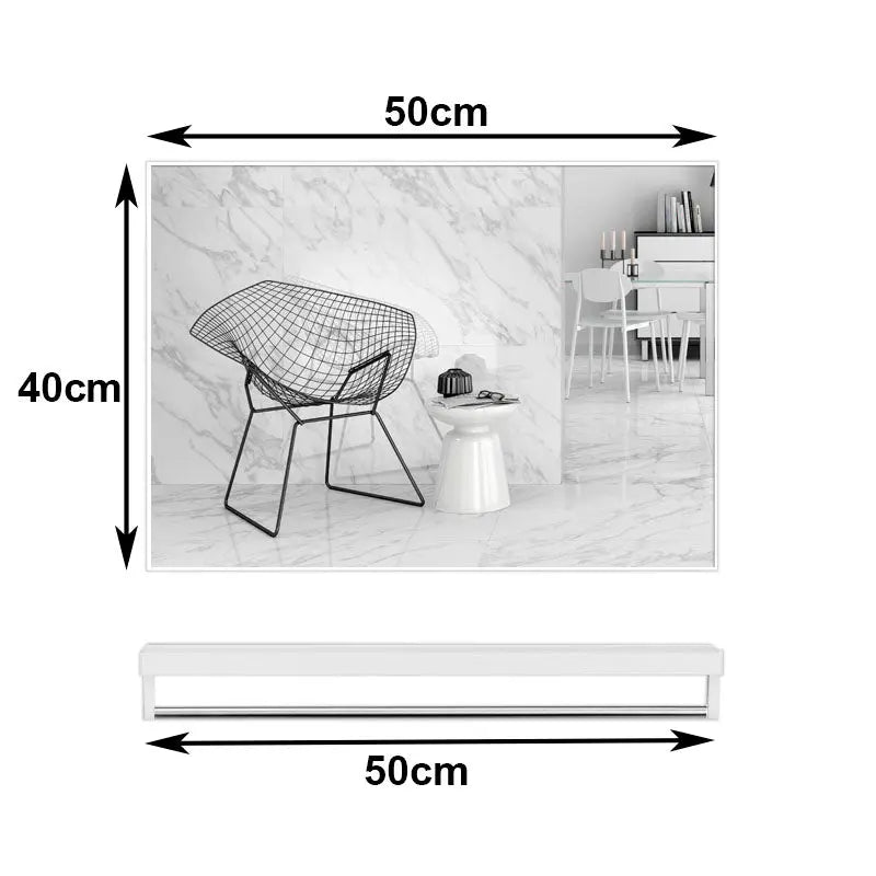 40x50cm White Rectangle Wall Bathroom Mirror Bathroom Holder Vanity Mirror Corner Decorative Mirrors Deals499
