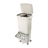 42L Rubbish Bin Waste Trash Can Pedal Recycling Kitchen Wheel 2 Compartment Deals499