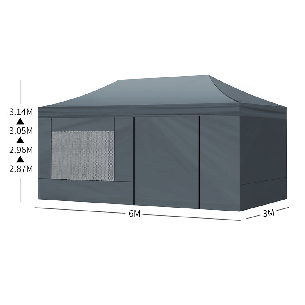 Mountview Gazebo Tent 3x6 Outdoor Marquee Gazebos Camping Canopy Mesh Side Wall Deals499