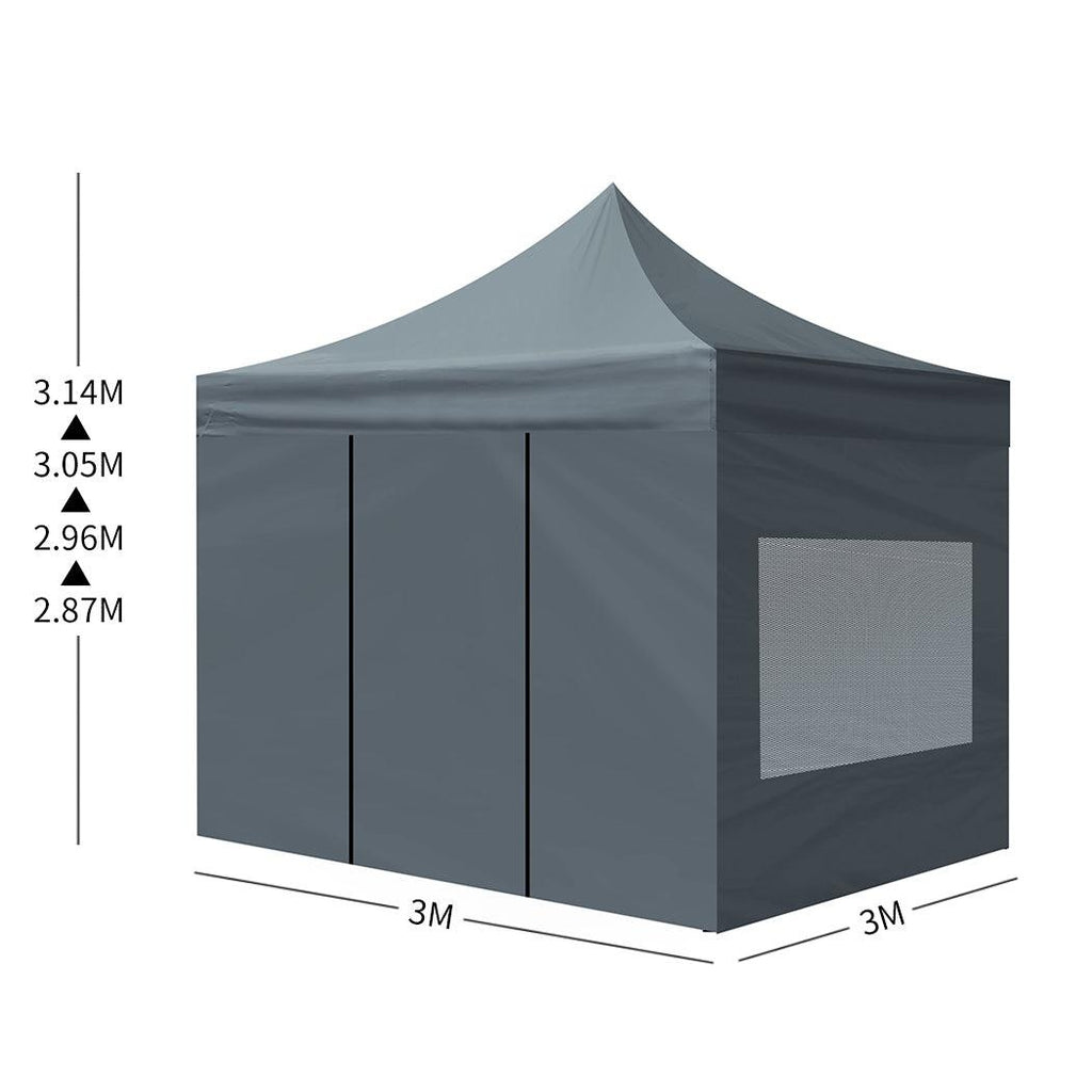 Mountview Gazebo Tent 3x3 Outdoor Marquee Gazebos Camping Canopy Mesh Side Wall Deals499