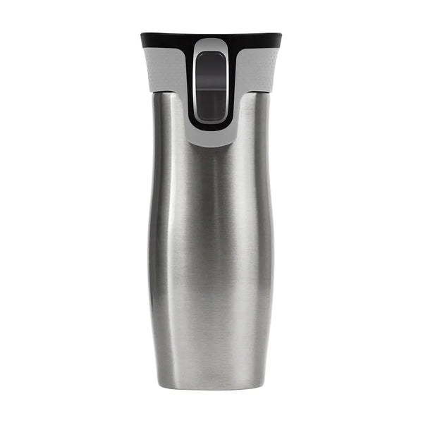 473ml 16OZ Thermal Coffee Hot Water Travel Mug Drink Bottle Flask Autoseal Silver Deals499