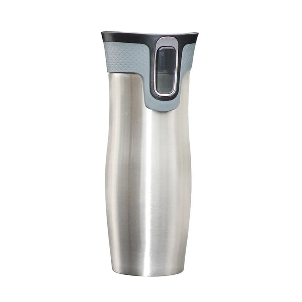 473ml 16OZ Thermal Coffee Hot Water Travel Mug Drink Bottle Flask Autoseal Silver Deals499
