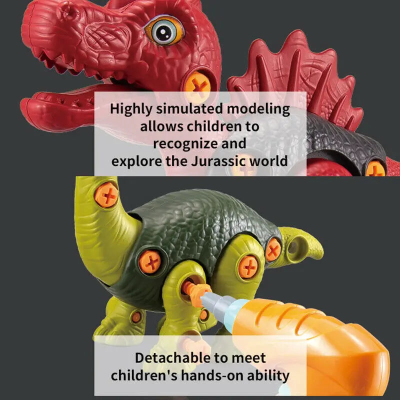 4PCS Take Apart Dinosaur Drill Kids Learning Construction Building Toys Gift Deals499