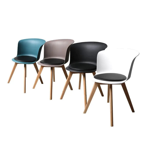 4Pcs Office Meeting Chair Set PU Leather Seats Dining Chairs Home Cafe Retro Type 1 Deals499