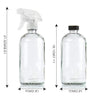 4x 500ml Clear Glass Spray Bottles Trigger Water Sprayer Aromatherapy Dispenser Deals499