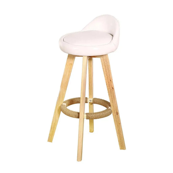 4x Levede Leather Swivel Bar Stool Kitchen Stool Dining Chair Barstools Cream Deals499