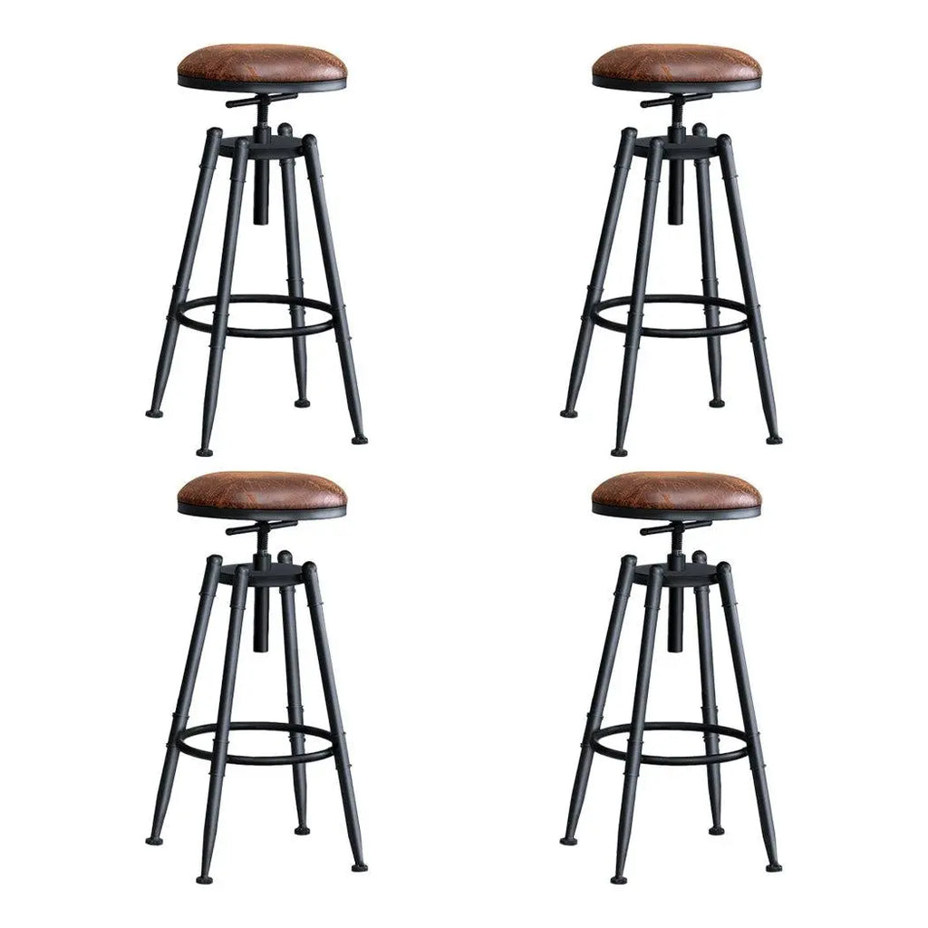 4x Levede Rustic Industrial Bar Stool Kitchen Stool Barstool Swivel Dining Chair Deals499