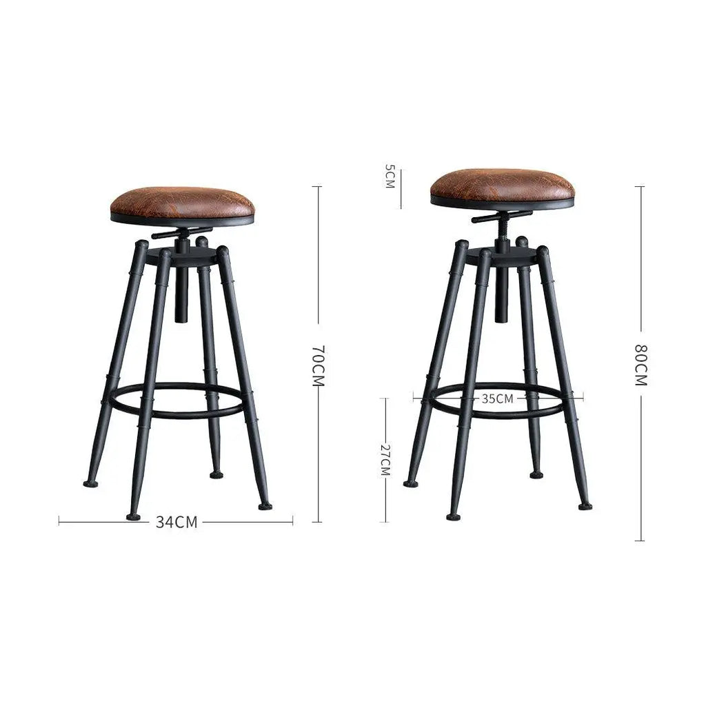 4x Levede Rustic Industrial Bar Stool Kitchen Stool Barstool Swivel Dining Chair Deals499