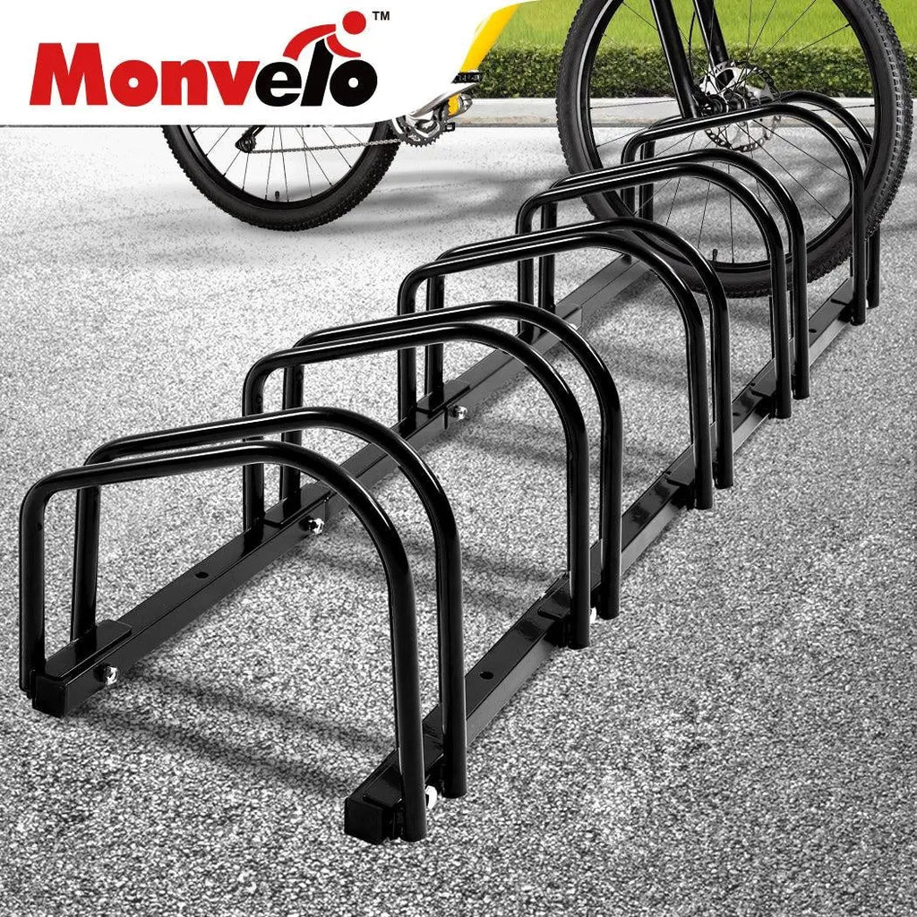 5-Bikes Stand Bicycle Bike Rack Floor Parking Instant Storage Cycling Portable Deals499