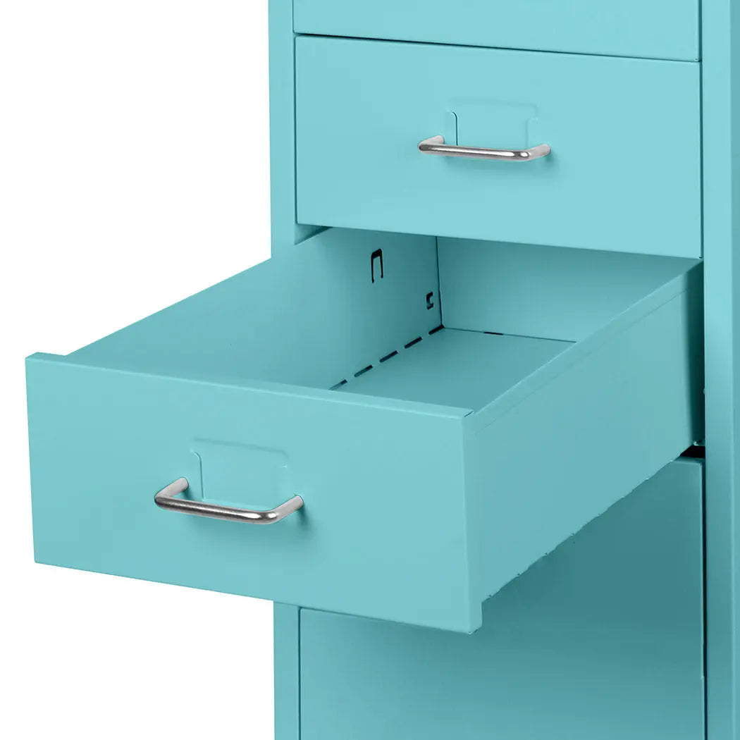 5 Drawers Portable Cabinet Rack Storage Steel Stackable Organiser Stand Blue Deals499