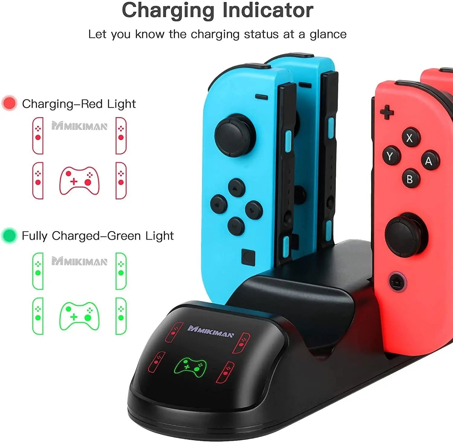5 in 1 Controller Charger Dock for Nintendo Switch Joy-Cons and Pro Controller with LED Indicator and Type-C Charging Cable Deals499
