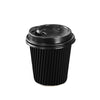 50 Pcs 8oz Disposable Takeaway Coffee Paper Cups Triple Wall Take Away w Lids Deals499