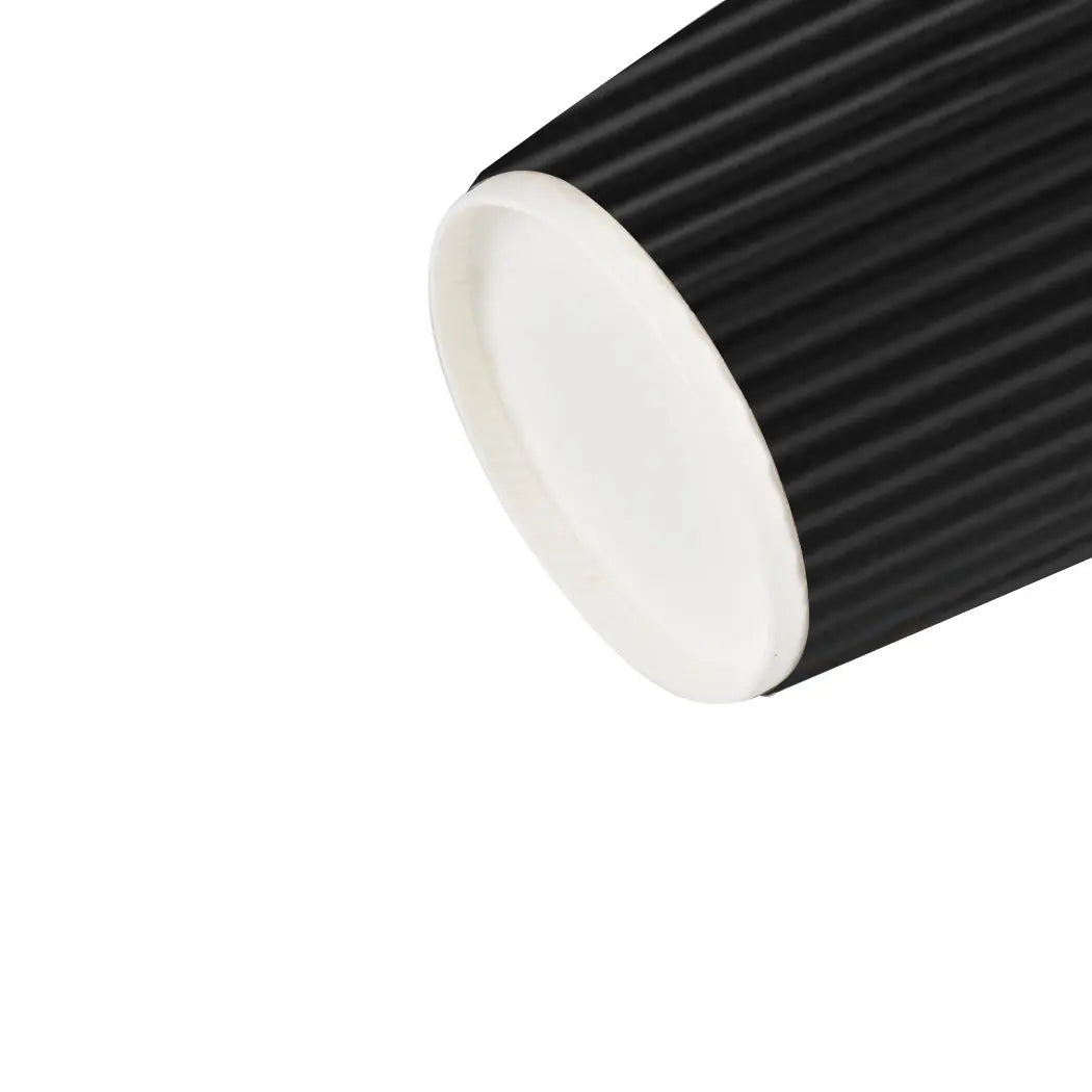 50 Pcs 8oz Disposable Takeaway Coffee Paper Cups Triple Wall Take Away w Lids Deals499