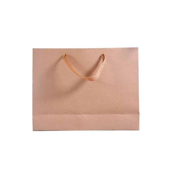 50x Brown Paper Bag Kraft Eco Recyclable Gift Carry Shopping Retail Bags Handles Deals499
