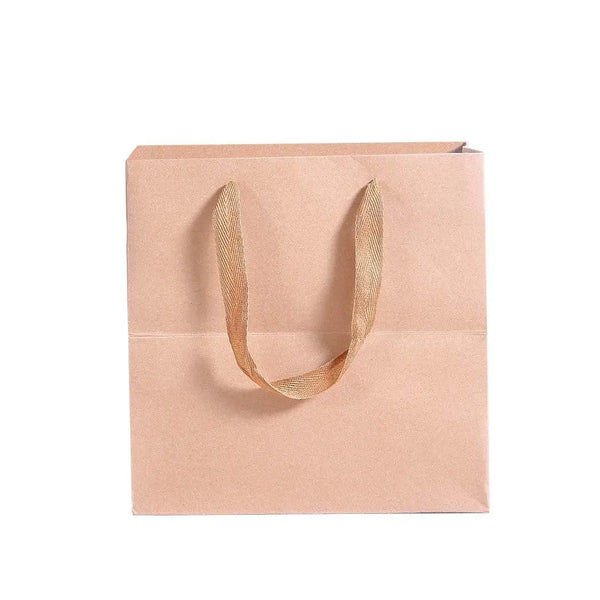 50x Brown Paper Bag Kraft Eco Recyclable Gift Carry Shopping Retail Bags Handles Deals499