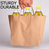 50x Brown Paper Bag Kraft Eco Recyclable Gift Carry Shopping Retail Bags Handles Deals499