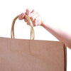 50x Brown Paper Bag Kraft Eco Recyclable Gift Carry Shopping Retail Bags Handles Deals499