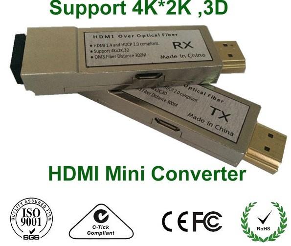 Mini 4K HDMI Over Optical Fiber Transceiver Multi-mode 300m Deals499