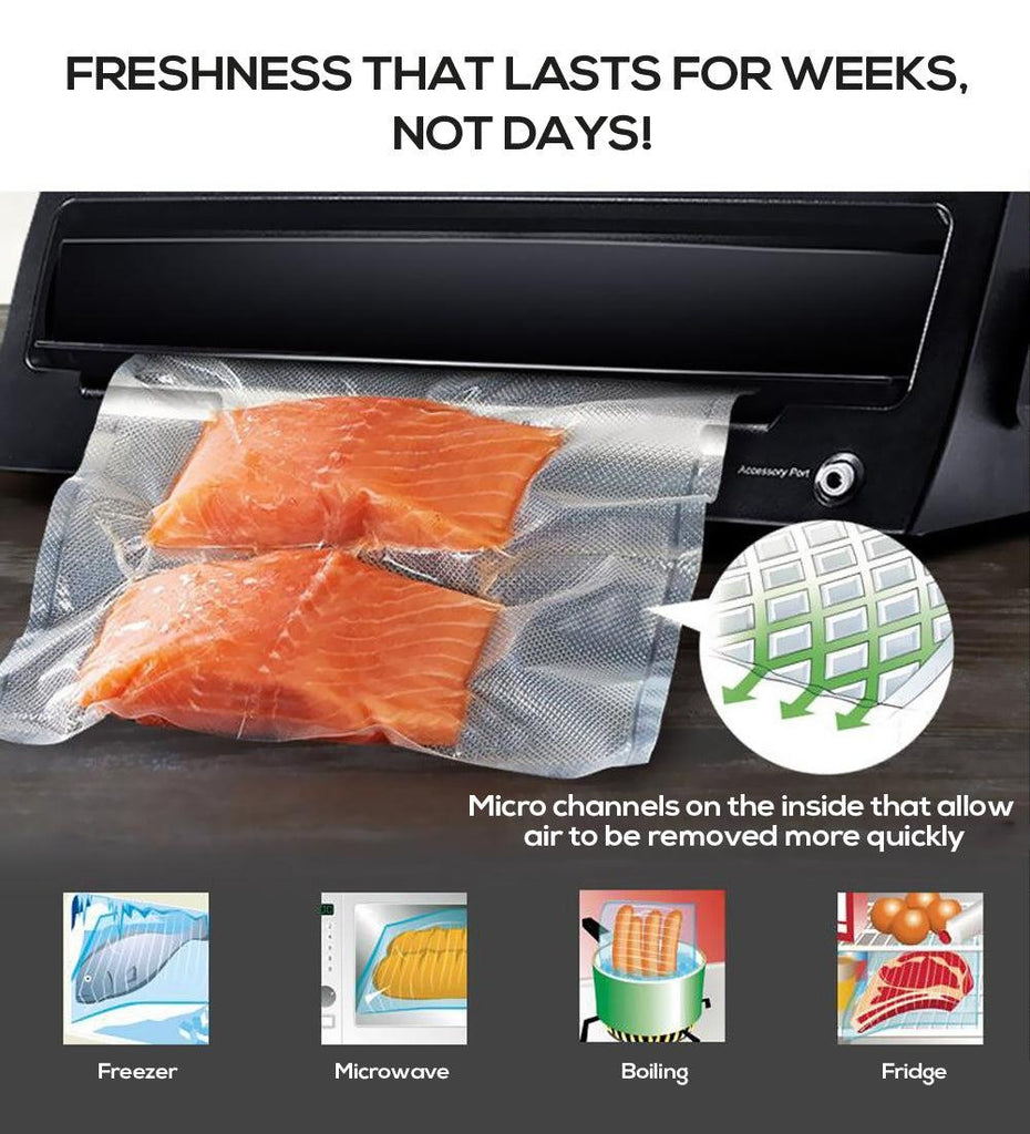 6x Vacuum Food Sealer Bag Bags Foodsaver Storage Saver Seal Commercial Heat Roll Deals499