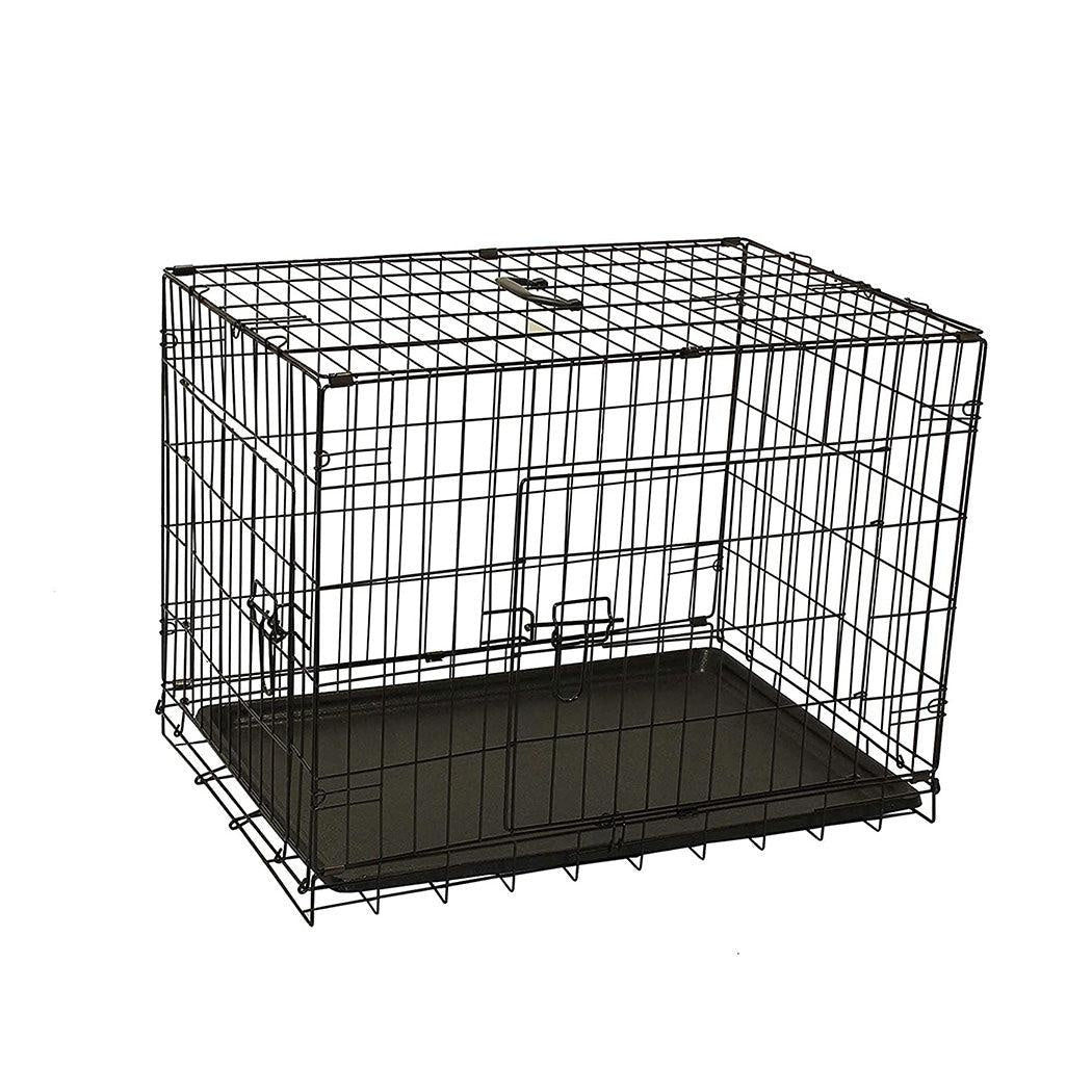 PaWz Pet Dog Cage Crate Metal Carrier Portable Kennel With Cover 42" Deals499