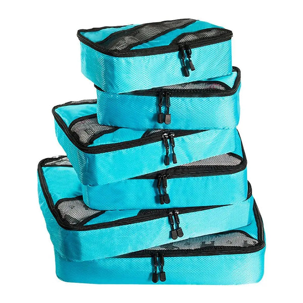 6 Pcs Travel Cubes Storage Toiletry Bag Clothes Luggage Organizer Packing Bags Deals499