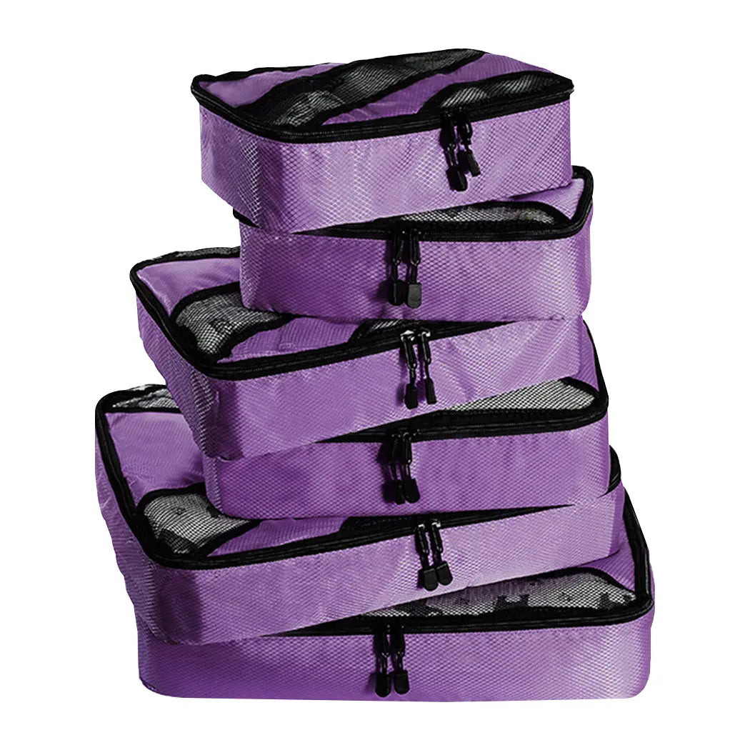 6 Pcs Travel Cubes Storage Toiletry Bag Clothes Luggage Organizer Packing Bags Deals499
