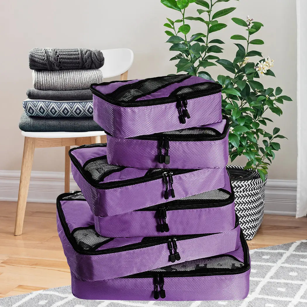 6 Pcs Travel Cubes Storage Toiletry Bag Clothes Luggage Organizer Packing Bags Deals499