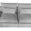 6 Seater Cloud Sectional Sofa in Belfast Fabric Grey Living Room Couch with Ottoman Deals499