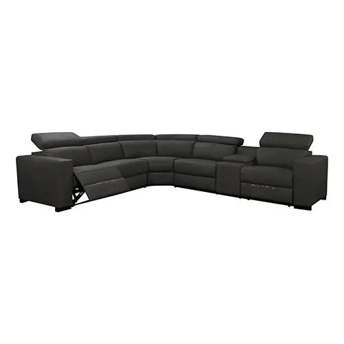 6 Seater Real Later sofa Grey Color Lounge Set for Living Room Couch with Adjustable Headrest Deals499