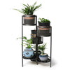 6 Tier Plant Stand Swivel Outdoor Indoor Metal Stands Flower Shelf Rack Garden Black Deals499