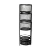 6 Tier Plant Stand Swivel Outdoor Indoor Metal Stands Flower Shelf Rack Garden Black Deals499