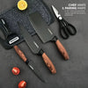 6 pieces Kitchen Knife Set Everich Chef Knives Stainless Steel Nonstick Scissor Cutting Board Deals499