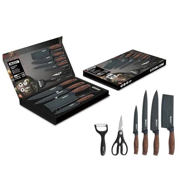 6 pieces Kitchen Knife Set Everich Chef Knives Stainless Steel Nonstick Scissor Deals499