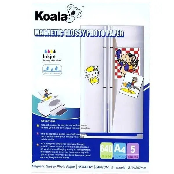640gm Magnetic A4 Glossy Paper  (5 Sheets) KOALA