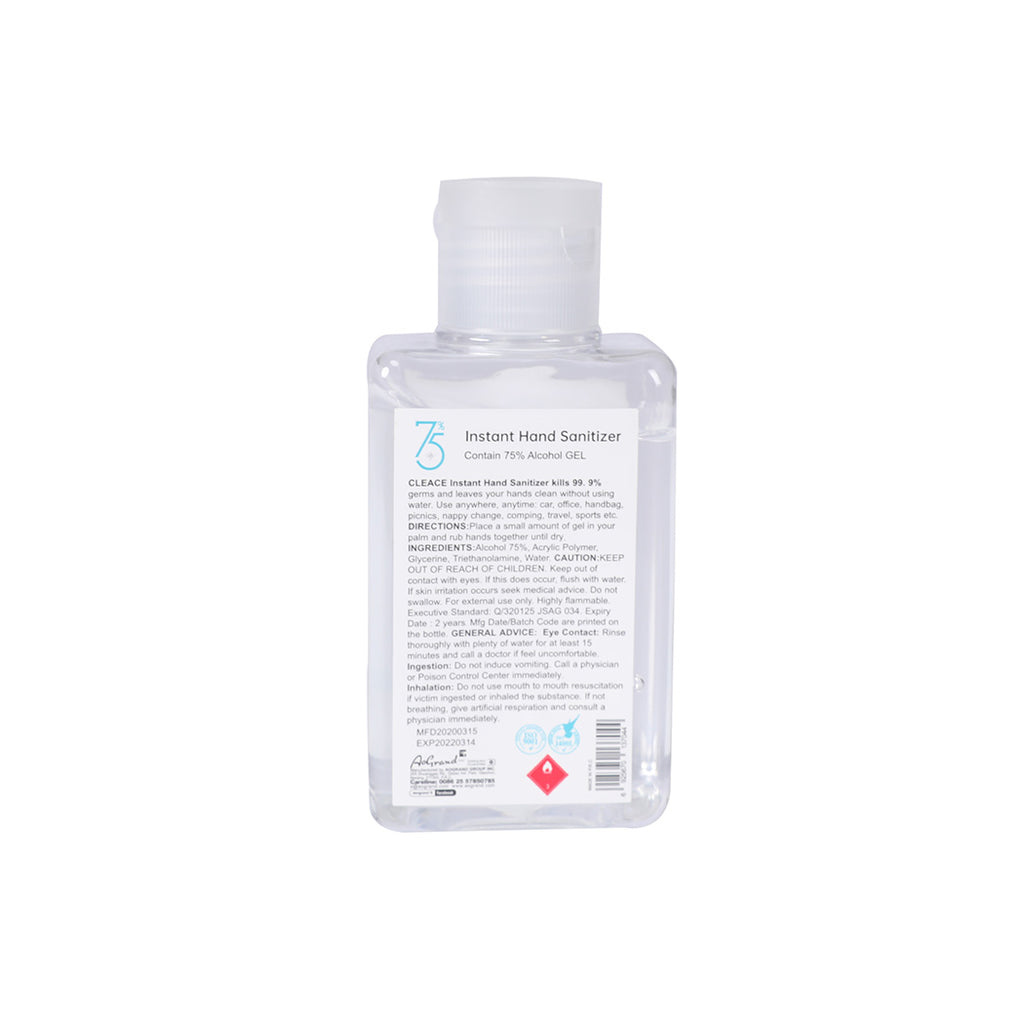 Cleace 1x Hand Sanitiser Sanitizer Instant Gel Wash 75% Alcohol 100ML Deals499