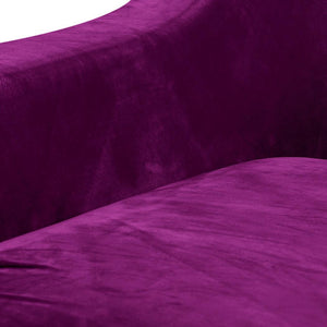 Sofa Cover Couch High Stretch Super Soft Plush Protector Slipcover 1 Seater Wine Deals499