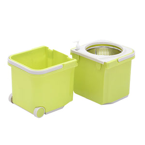 Spin Mop Bucket Set 360° Spinning Stainless Steel Rotating Wet Dry Wheels AU Deals499